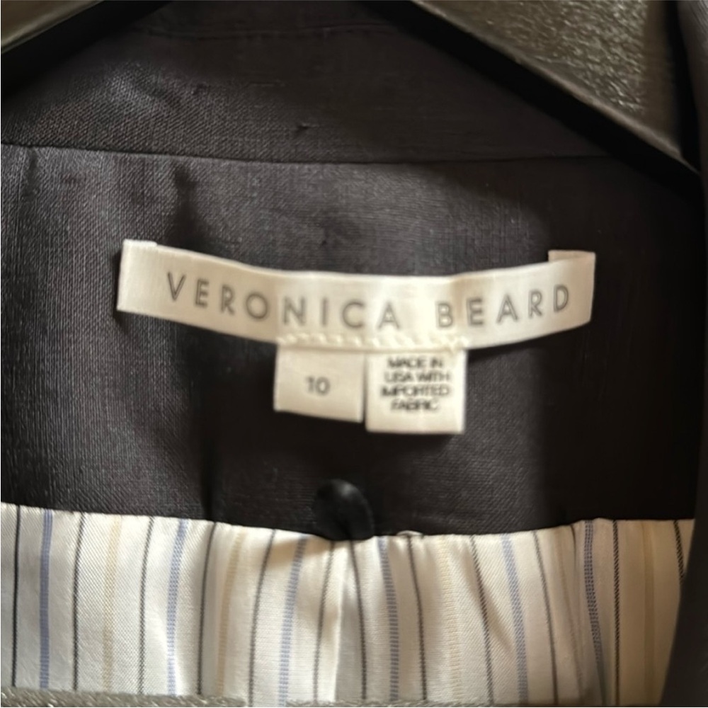 Veronica Beard Hastings Dickey Button Linen Blend Jacket Dark Navy Blue size 10 - Picture 15 of 16